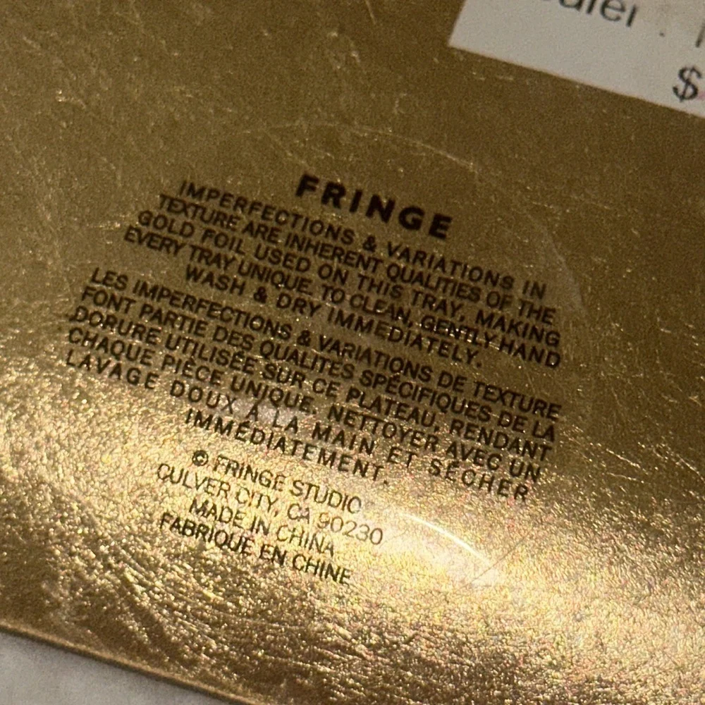 Fringe Studio STAY GOLD Plate Trinket Tray Jewelry accessory